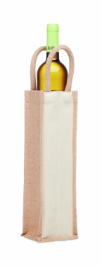 Logo trade advertising products picture of: Jute wine bag for one bottle
