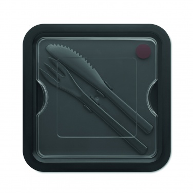 Logo trade promotional merchandise photo of: Lunch box with cutlery 600ml
