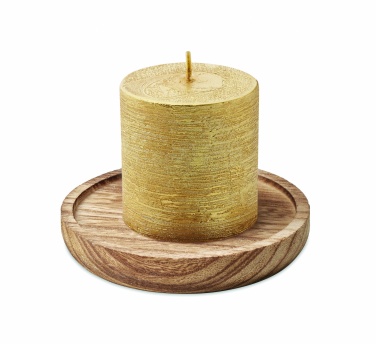 Logotrade advertising product picture of: Candle on round wooden base