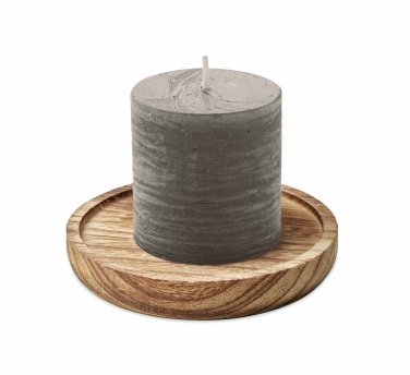 Logotrade promotional product image of: Candle on round wooden base