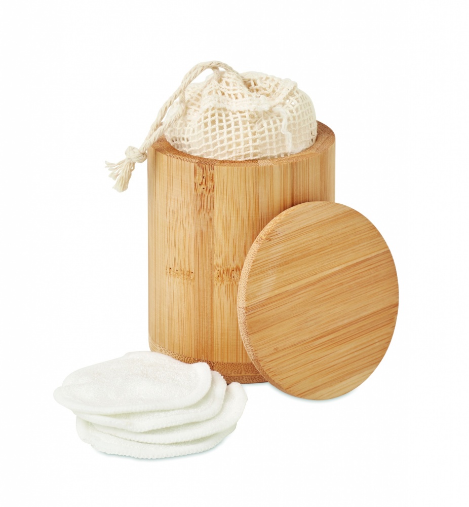 Logotrade corporate gift picture of: Bamboo fibre cleansing pad set