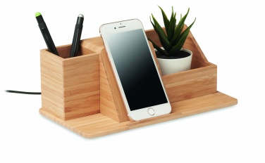 Logo trade corporate gifts image of: Desktop wireless charger  10W GROOVY
