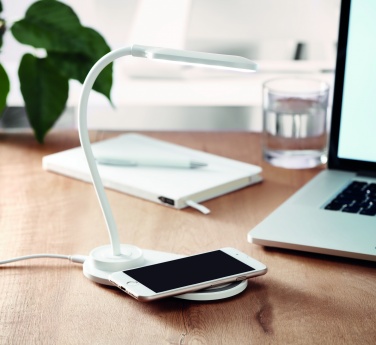 Logo trade advertising products image of: Desktop light and charger 10W