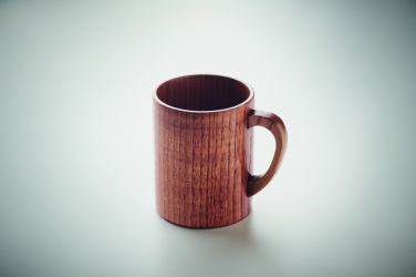 Logo trade promotional giveaways image of: Oak wooden mug 280 ml