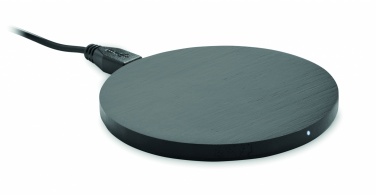 Logo trade promotional merchandise image of: Wireless charger bamboo 10W RUNDO +