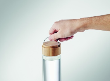 Logotrade promotional merchandise image of: Glass bottle 500ml bamboo lid