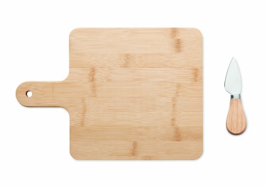 Logo trade corporate gift photo of: Cheese board set in bamboo Bremen
