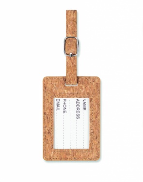 Logo trade promotional products picture of: Cork luggage tag