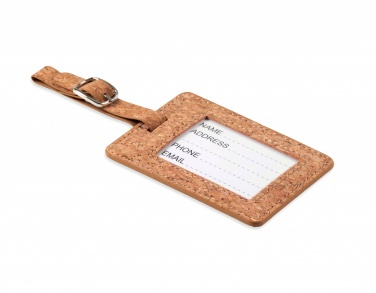 Logo trade promotional merchandise photo of: Cork luggage tag