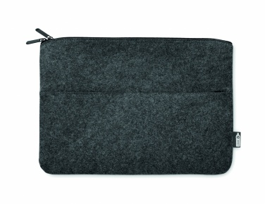 Logo trade business gifts image of: RPET felt zipped laptop bag