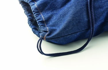 Logotrade promotional merchandise picture of: Recycled denim drawstring bag