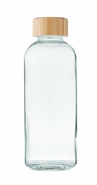 Logotrade corporate gift image of: Glass bottle 650ml bamboo lid