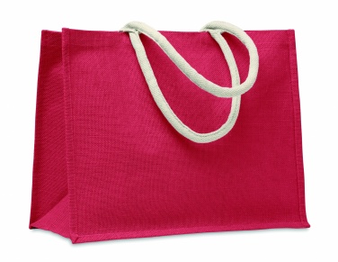 Logo trade business gifts image of: Jute bag with cotton handle