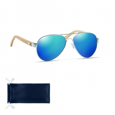 Logotrade promotional giveaway image of: Bamboo sunglasses in pouch TARTU