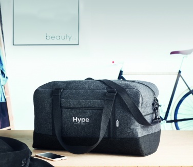Logo trade promotional giveaways picture of: RPET felt weekend bag