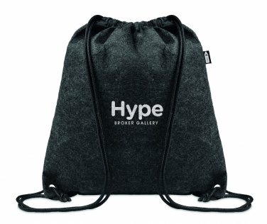 Logo trade promotional gifts picture of: RPET felt drawstring bag