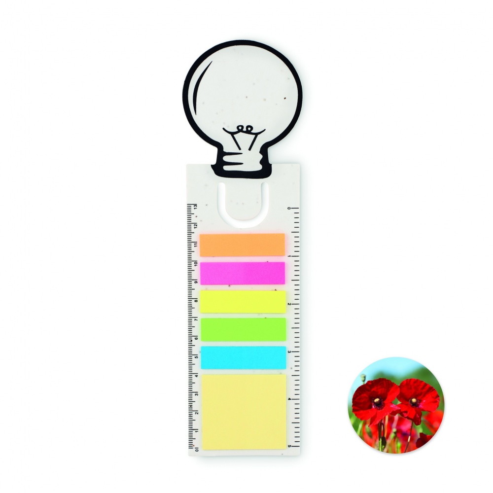 Logotrade promotional item image of: Seed paper bookmark w/memo pad