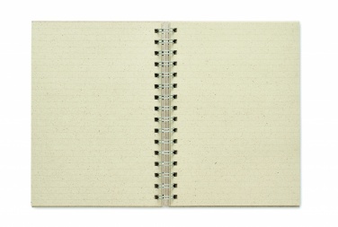 Logo trade promotional merchandise image of: A5 grass notebook 80 lined