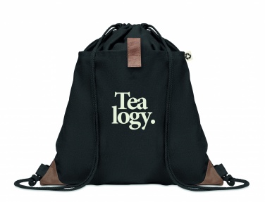 Logo trade promotional items image of: Recycled cotton drawstring bag