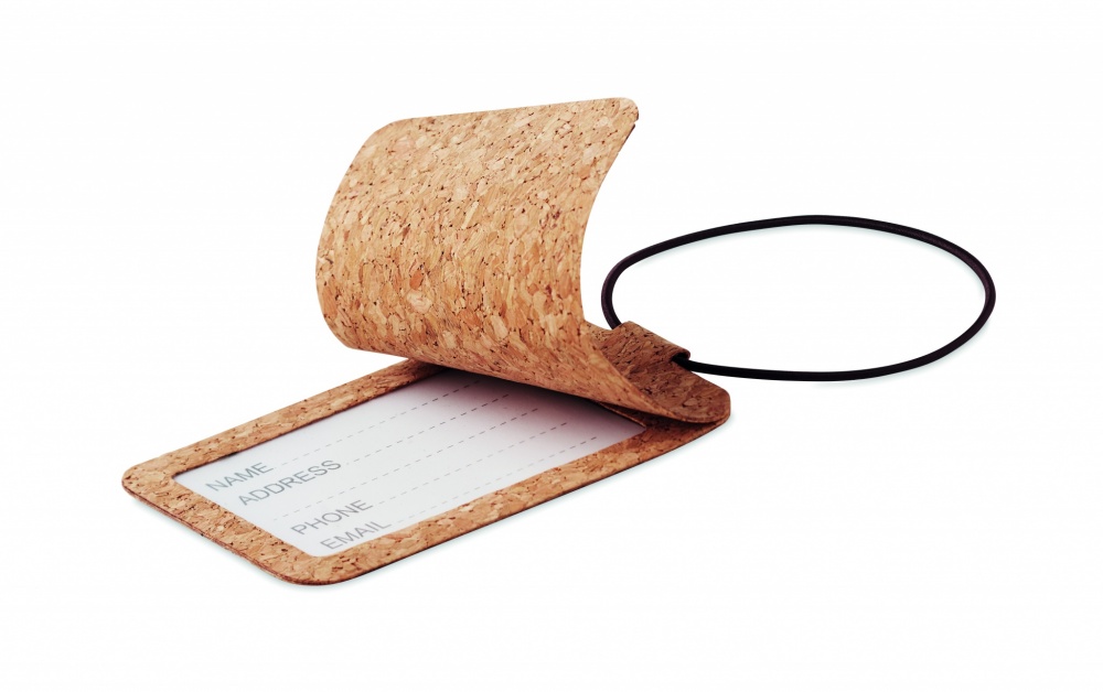 Logo trade business gift photo of: Cork luggage tag