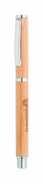 Logo trade promotional gifts image of: Bamboo gel pen