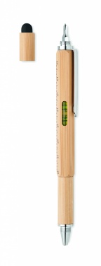 Logotrade promotional products photo of: Spirit level pen in bamboo