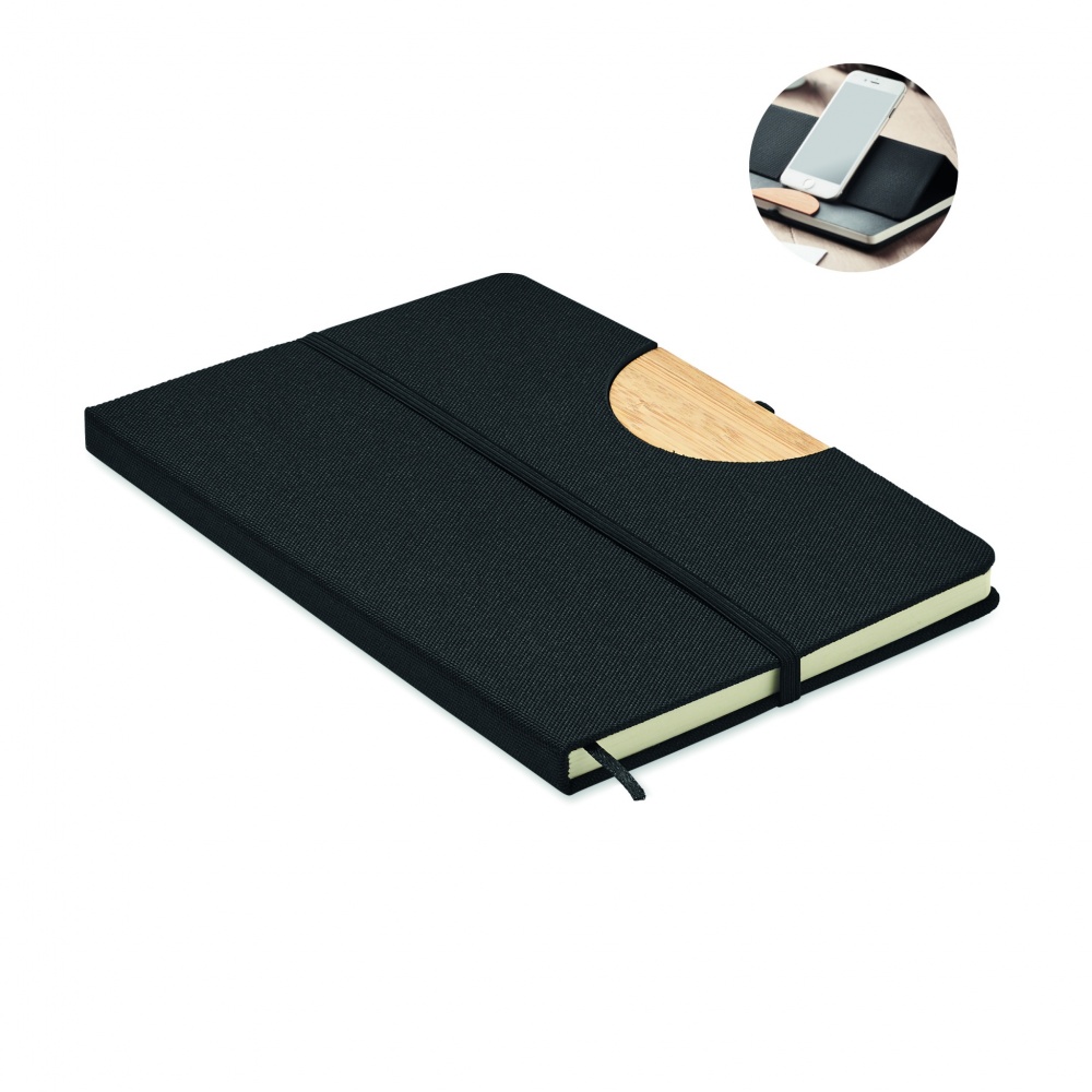 Logo trade promotional merchandise image of: A5 RPET notebook 80 lined