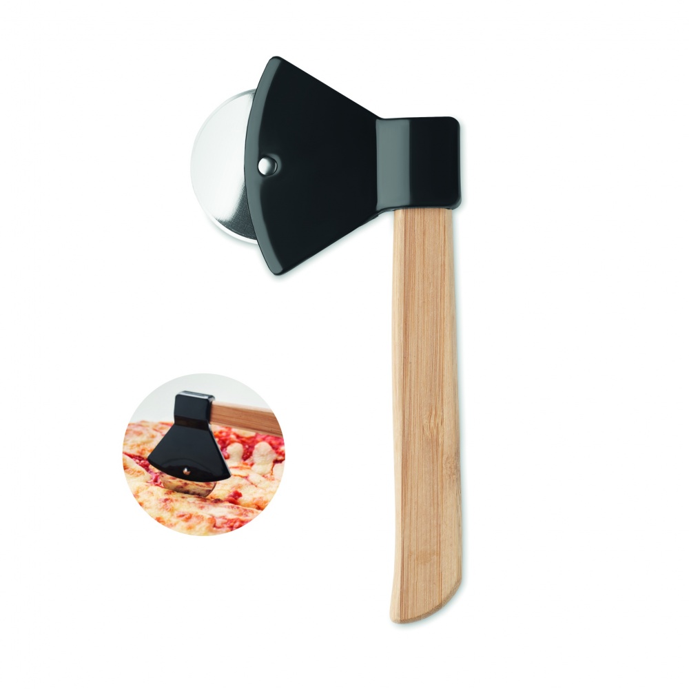 Logo trade promotional merchandise picture of: Pizza cutter bamboo handle