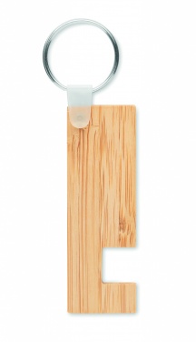 Logotrade promotional giveaway image of: Bamboo stand and key ring Savonlinna