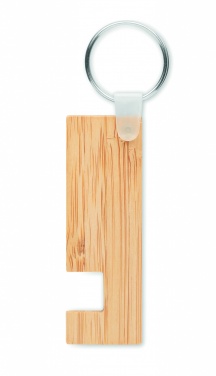 Logo trade corporate gifts picture of: Bamboo stand and key ring Savonlinna