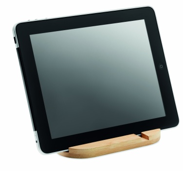 Logo trade business gift photo of: Bamboo tablet/smartphone stand