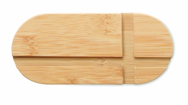 Logo trade promotional products image of: Bamboo tablet/smartphone stand