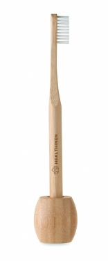 Logotrade promotional item image of: Bamboo tooth brush with stand