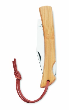 Logotrade promotional products photo of: Foldable knife in bamboo