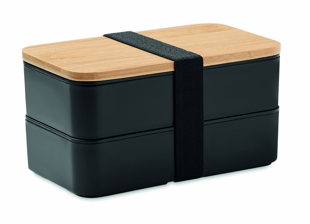 Logo trade corporate gifts image of: Lunch box in PP and bamboo lid