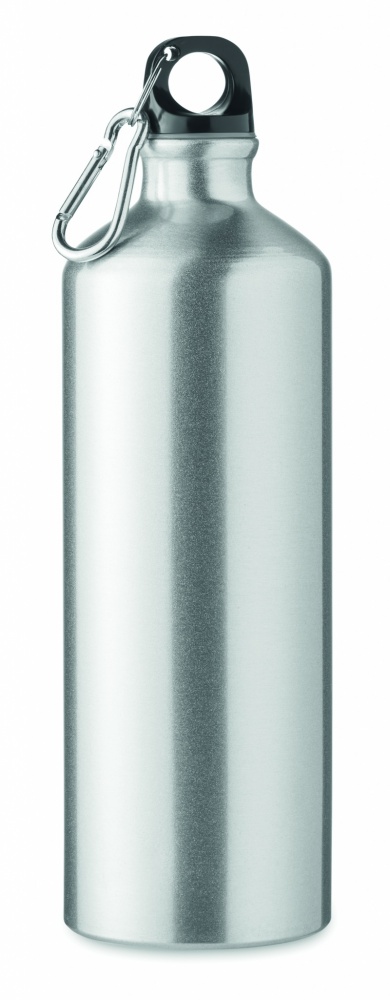 Logo trade promotional product photo of: 1000 ml single-walled aluminum water bottle with a carabiner