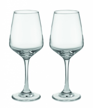 Logo trade promotional giveaways picture of: Set of 2 wine glasses