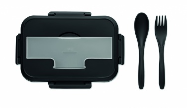 Logo trade promotional gift photo of: Lunch box with cutlery in PP