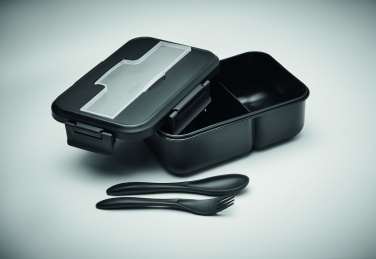 Logo trade promotional item photo of: Lunch box with cutlery in PP