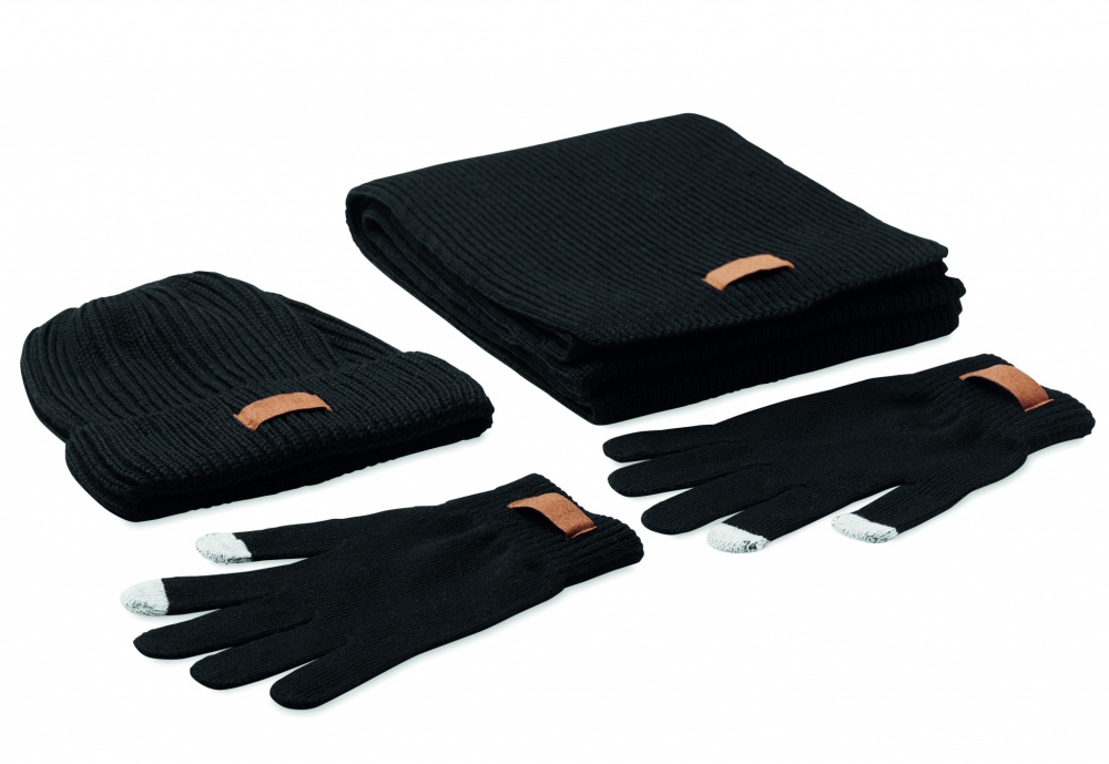 Logotrade promotional giveaway picture of: Set of 3 RPET winter pieces