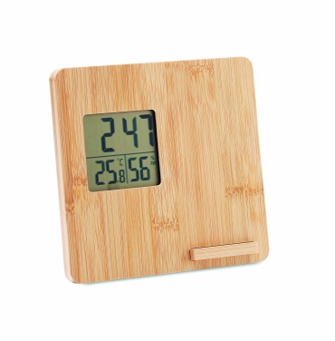 Logo trade promotional merchandise image of: Bamboo weather station 10W