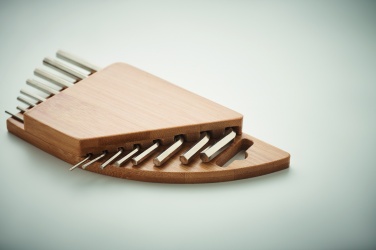 Logo trade advertising product photo of: Hex key set in bamboo