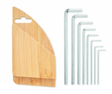 Logotrade advertising product image of: Hex key set in bamboo