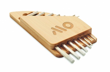 Logotrade promotional gift picture of: Hex key set in bamboo
