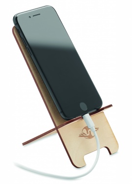 Logo trade promotional items image of: Birch Wood phone stand