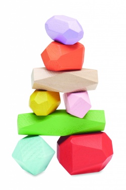 Logotrade promotional product image of: 8 stacking wood rocks in pouch
