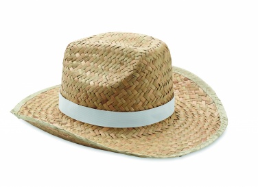 Logo trade promotional giveaways image of: Natural straw cowboy hat