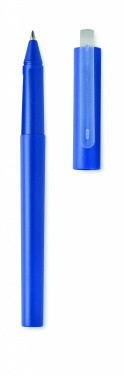 Logo trade advertising products image of: RPET blue gel ink ball pen