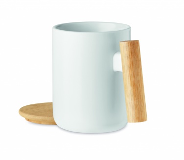 Logo trade advertising product photo of: Porcelain mug with lid 380 ml