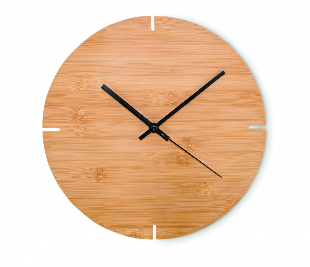 Logotrade promotional items photo of: Round shape bamboo wall clock